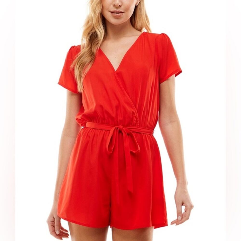 BeBop Red Wide Leg Romper XS